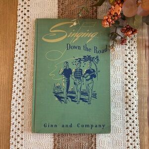Vintage 1947 Signing Down the Road Music Ballad Hardcover Book Ginn & Co.